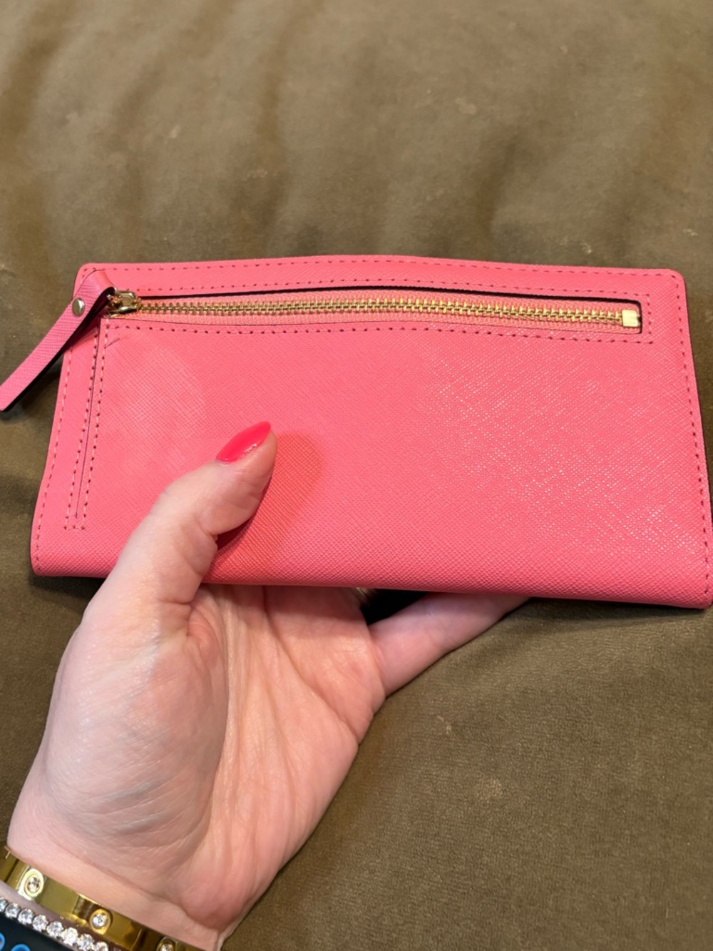 kate♠️spade ‘Barbie’ pink snap wallet with logo plaque - Picture 2 of 11